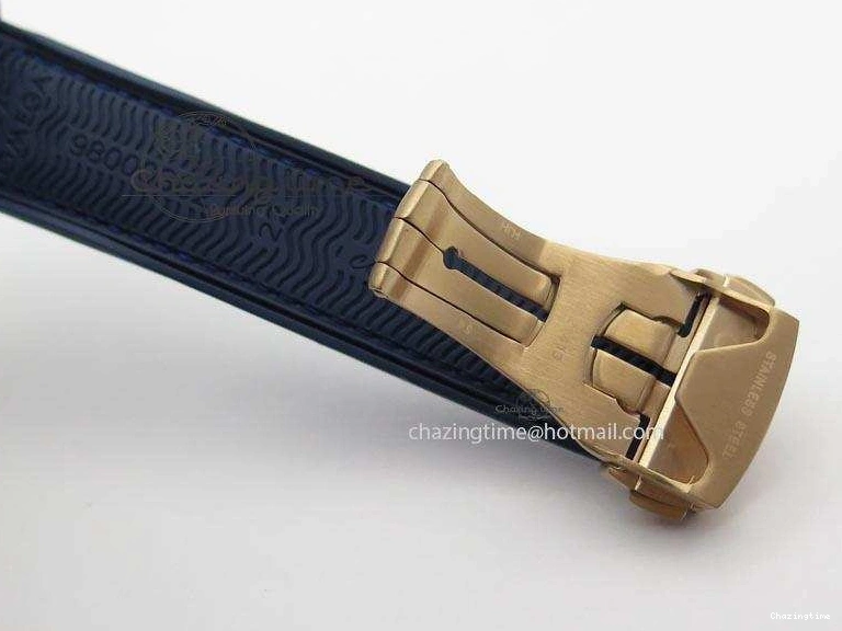 0513 GoodFit Seamaster Professional Chrono RG Blue Ceramic Blue Dial On Blue Gummy Strap A 8213